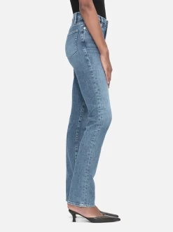 FRAME Le High Straight Long in Daphne Blue<Women Straight