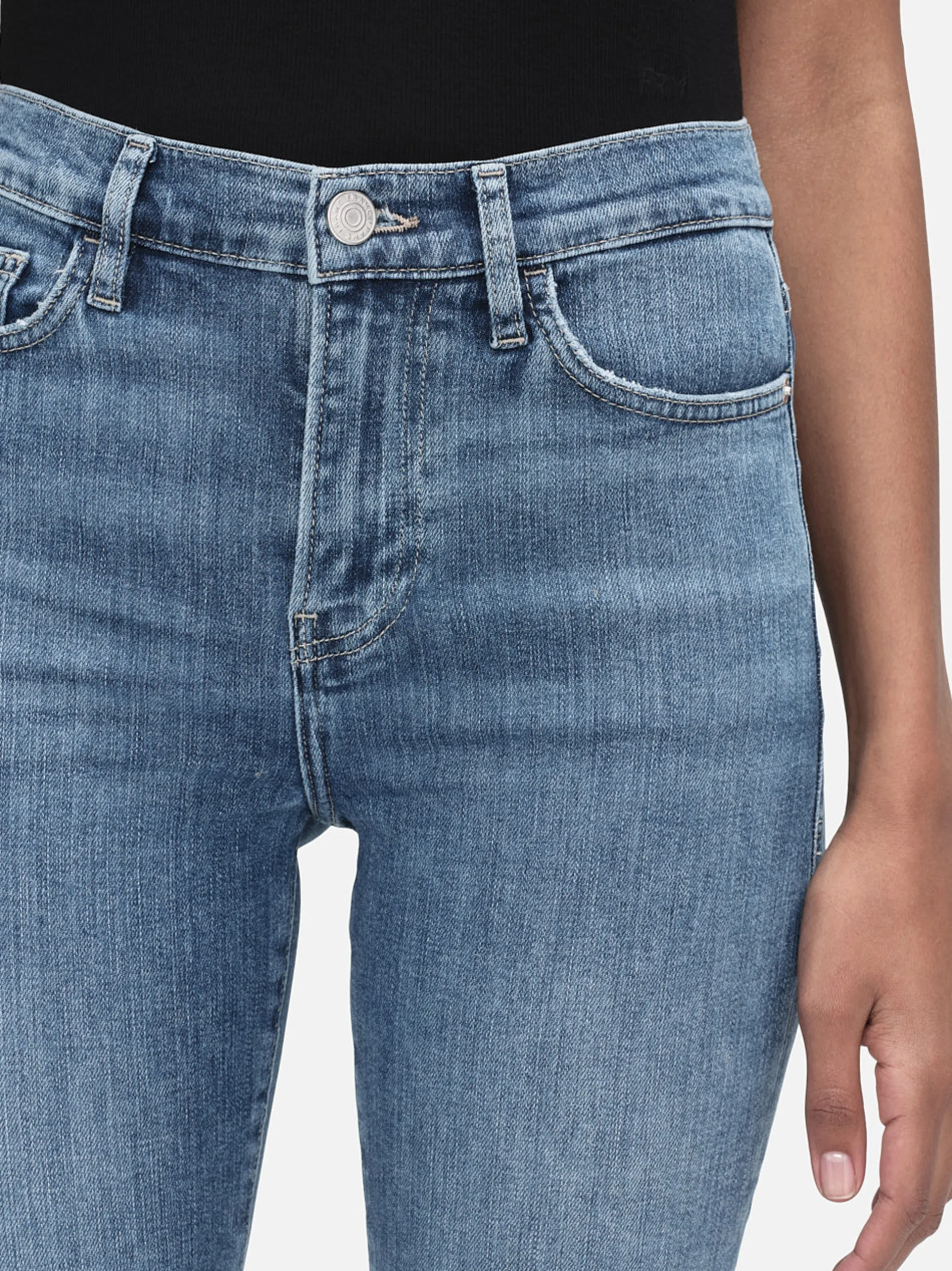FRAME Le High Straight Long in Daphne Blue<Women Straight