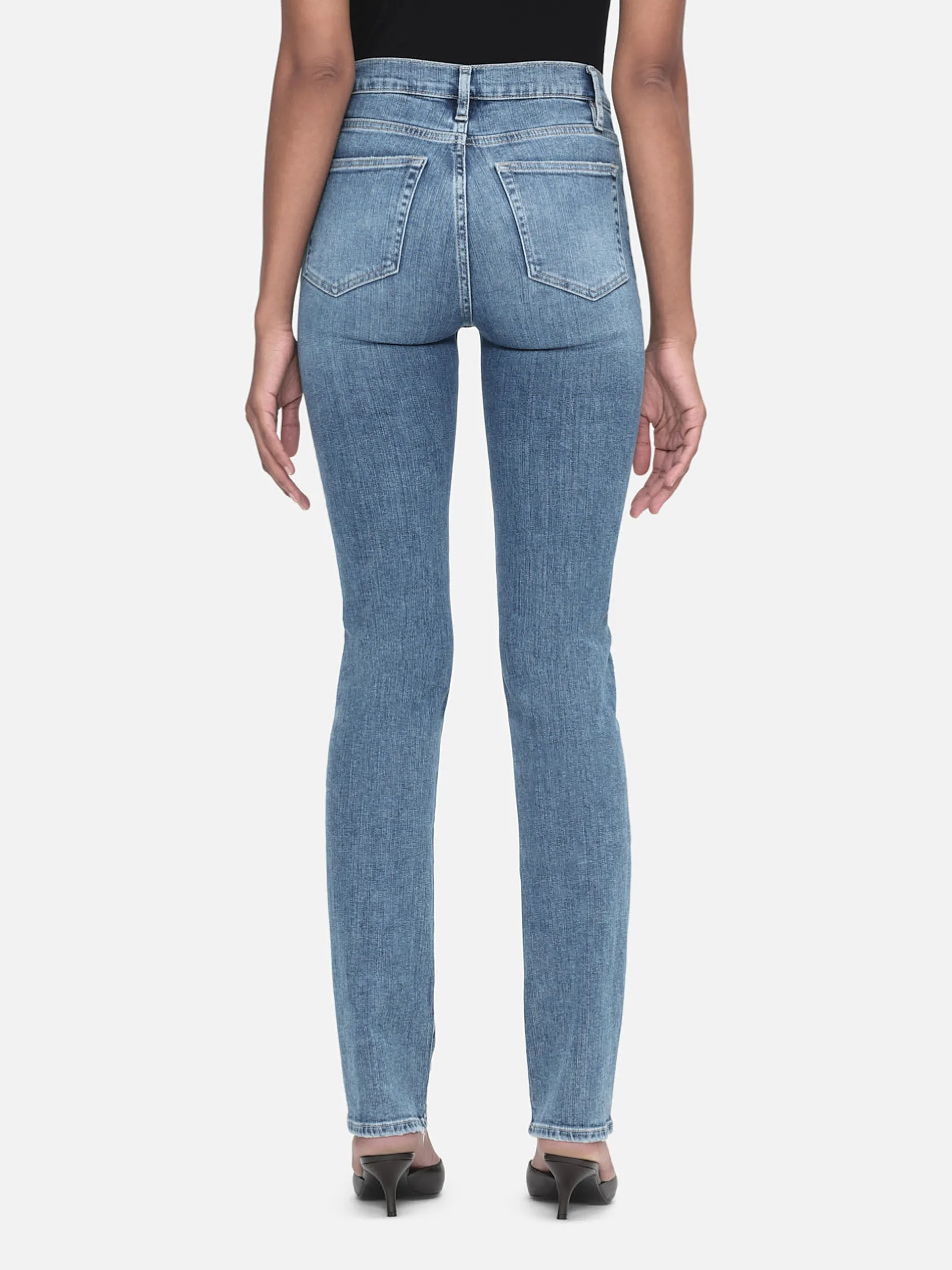 FRAME Le High Straight Long in Daphne Blue<Women Straight