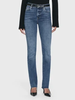 FRAME Le High Straight Long Raw Fray in<Women Straight