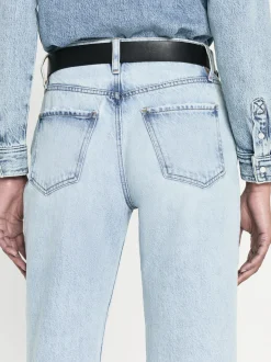 FRAME Le Jane Crop Bite Hem in Fizz Indigo<Women Straight