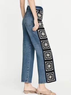 FRAME Le Jane Crop Crochet in Baines Clean<Women Straight