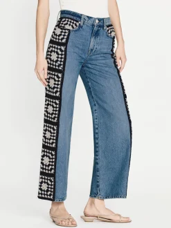 FRAME Le Jane Crop Crochet in Baines Clean<Women Straight