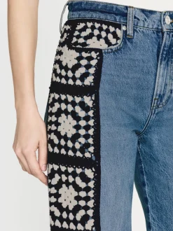 FRAME Le Jane Crop Crochet in Baines Clean<Women Straight