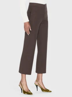 FRAME Le Jane Crop Trouser in Chocolate Brown<Women Pants