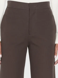FRAME Le Jane Crop Trouser in Chocolate Brown<Women Pants