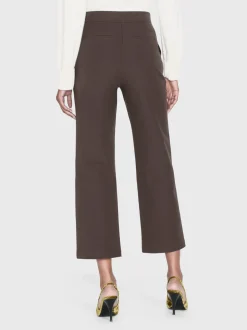 FRAME Le Jane Crop Trouser in Chocolate Brown<Women Pants