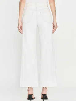 FRAME Le Jane Wide Crop Raw Fray in Au Natural Clean<Women Wide Leg