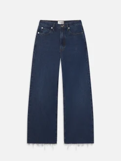 FRAME Le Low Baggy Wide Leg in Blindspot Raw Fray<Women Wide Leg