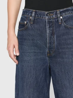FRAME Le Low Baggy Wide Leg in Blindspot Raw Fray<Women Wide Leg