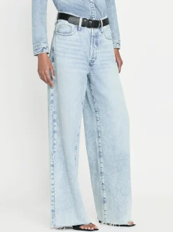 FRAME Le Low Baggy Wide Leg in Fizz Indigo<Women Wide Leg