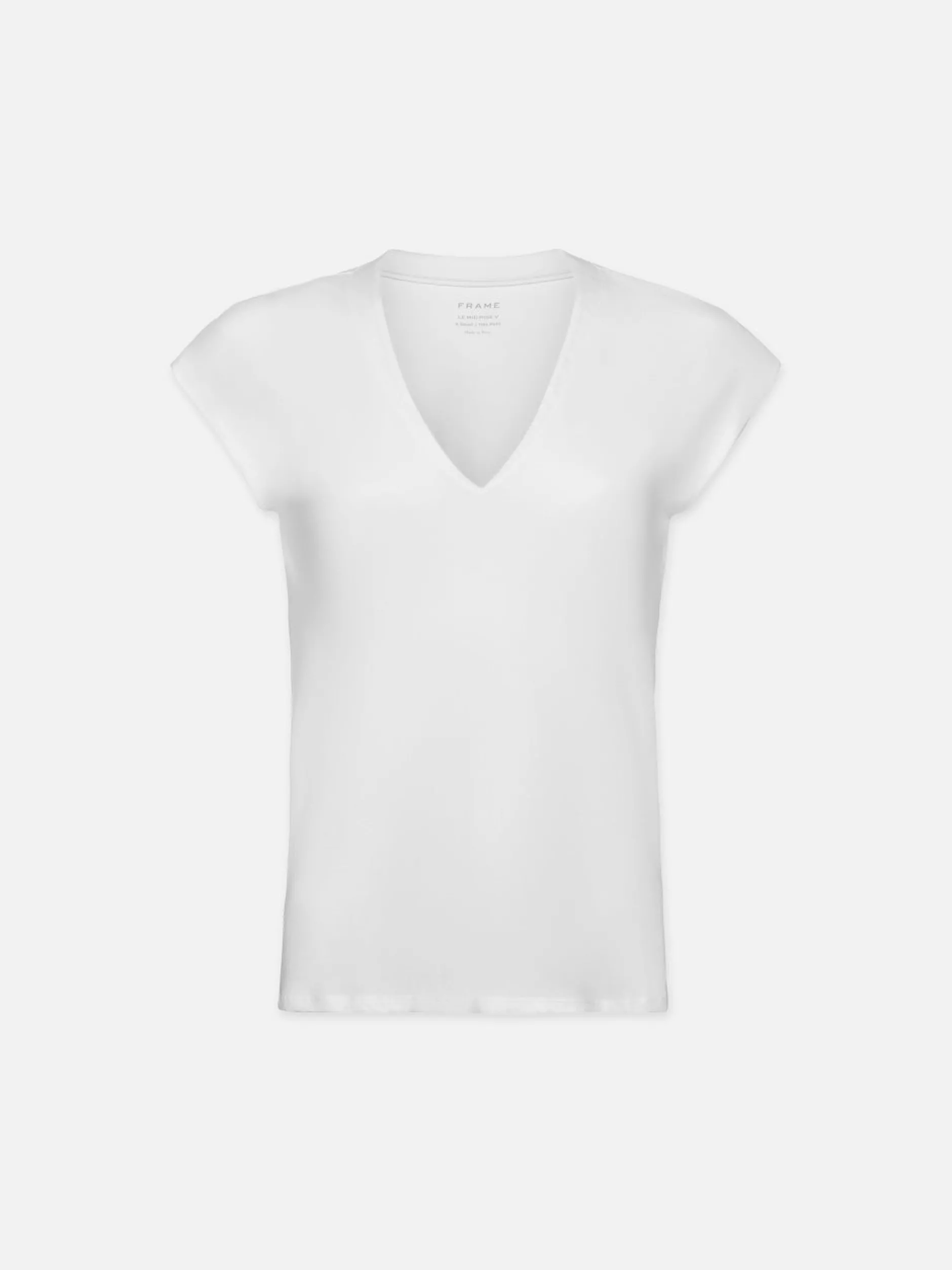 FRAME Le Mid Rise V Neck Tee in<Women Tanks & Tees