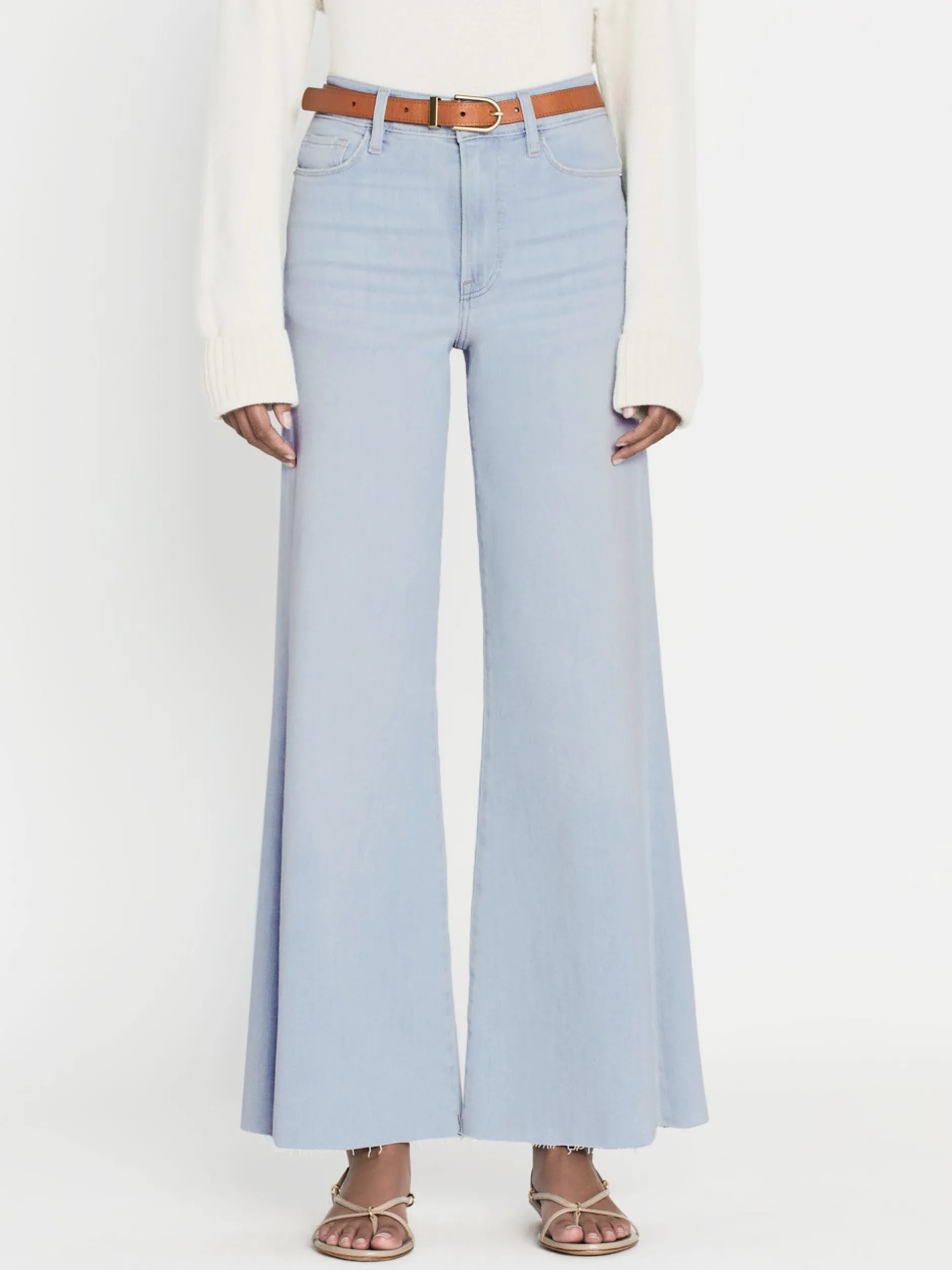 FRAME Le Palazzo Crop Raw After in<Women Wide Leg