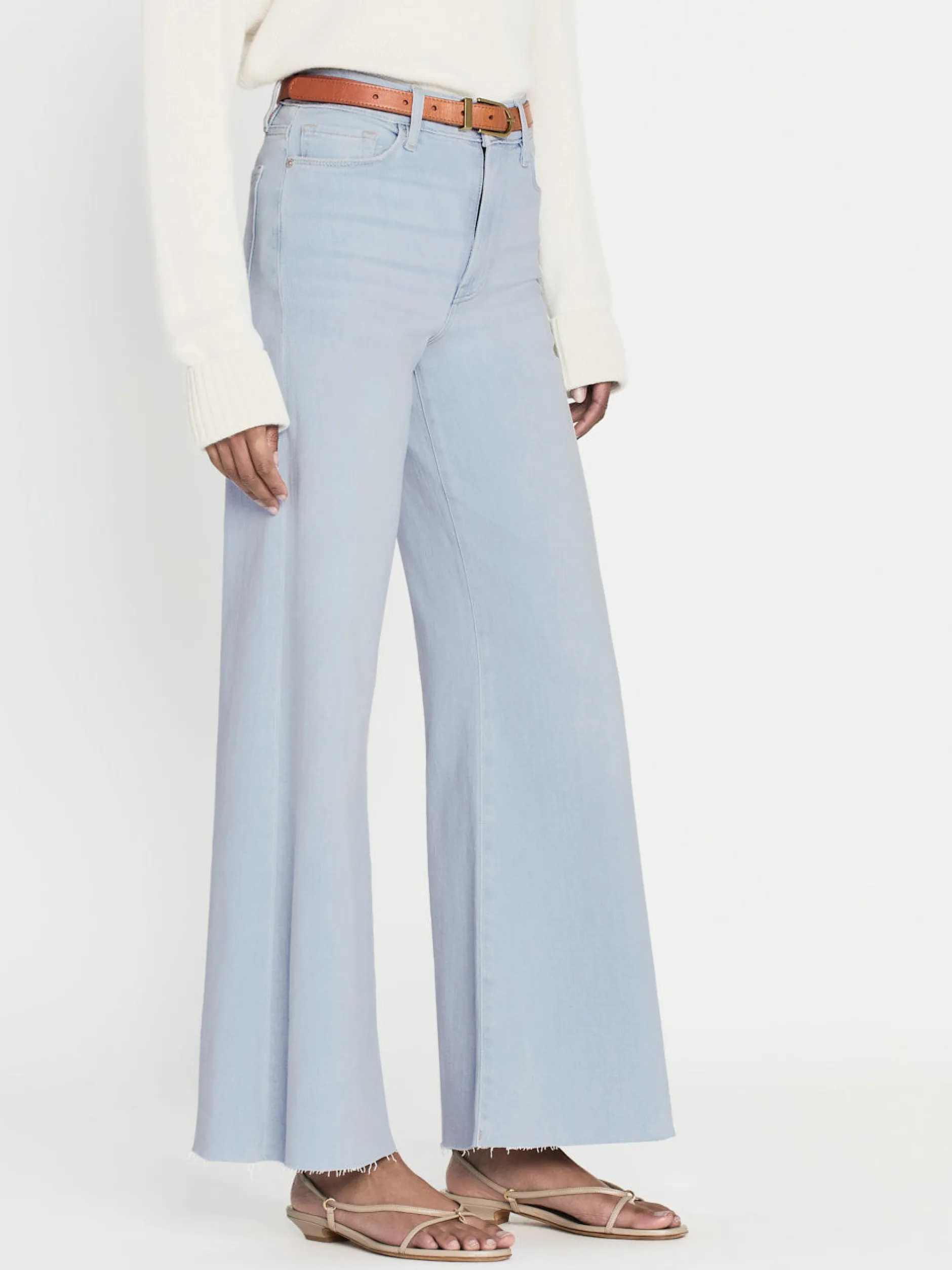 FRAME Le Palazzo Crop Raw After in<Women Wide Leg