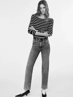 FRAME Le Sleek Straight in Rowley Raw Fray<Women Straight