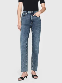 FRAME Le Sleek Straight in Rowley Raw Fray<Women Straight