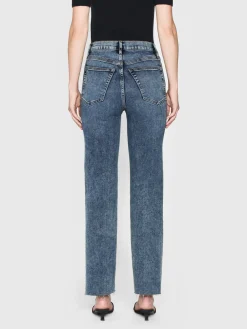 FRAME Le Sleek Straight in Rowley Raw Fray<Women Straight