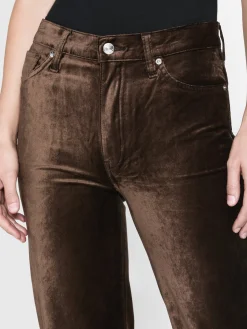 FRAME Le Sleek Straight Velveteen in Peppercorn Velvet<Women Straight|Pants