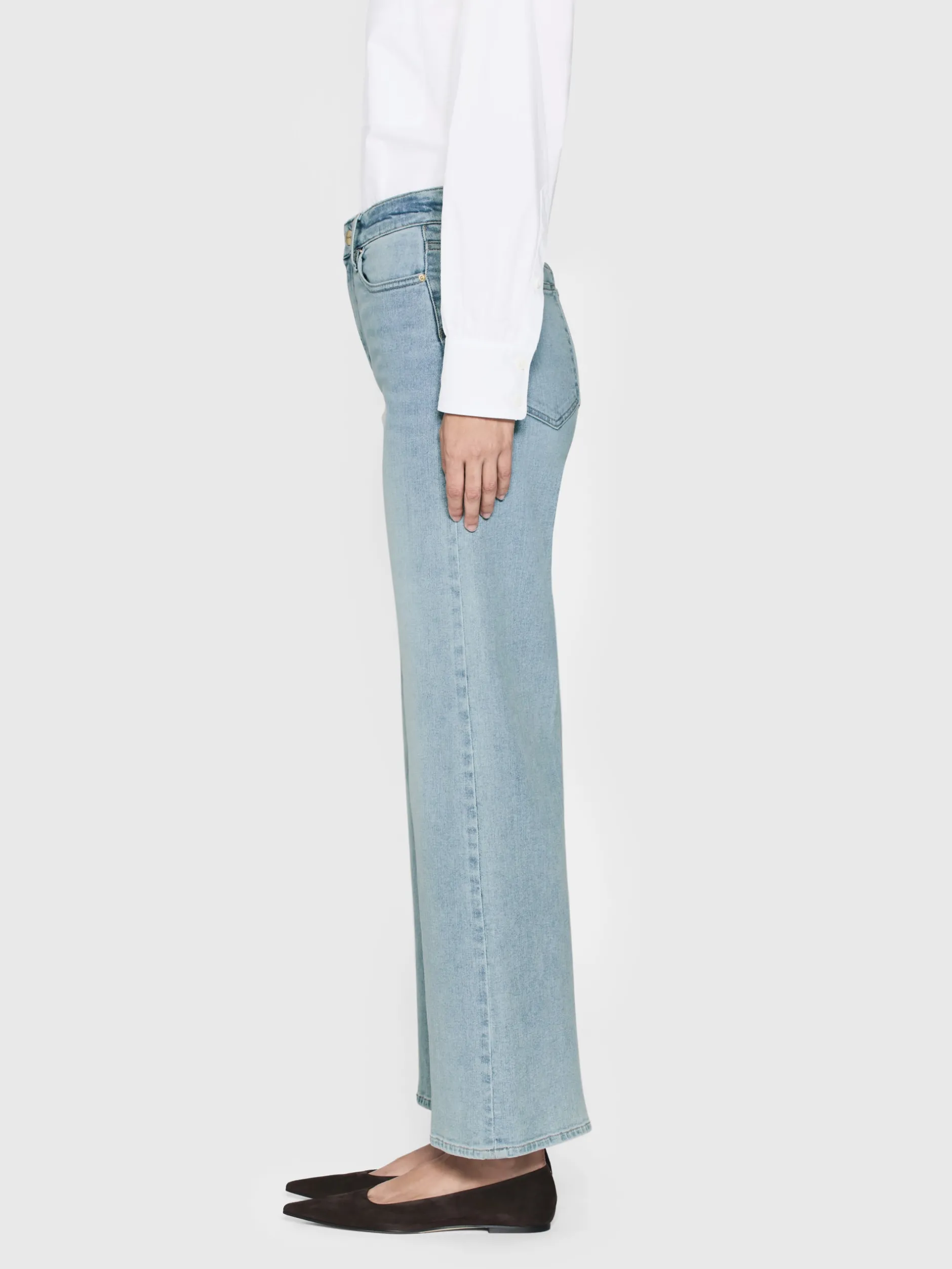 FRAME Le Slim Palazzo in Blue Springs<Women Wide Leg