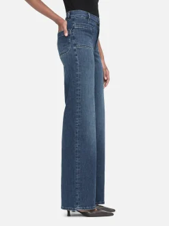 FRAME Le Slim Palazzo Bardot Pocket in<Women Wide Leg