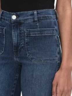 FRAME Le Slim Palazzo Bardot Pocket in<Women Wide Leg