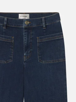 FRAME Le Slim Palazzo Bardot Pocket in<Women Wide Leg