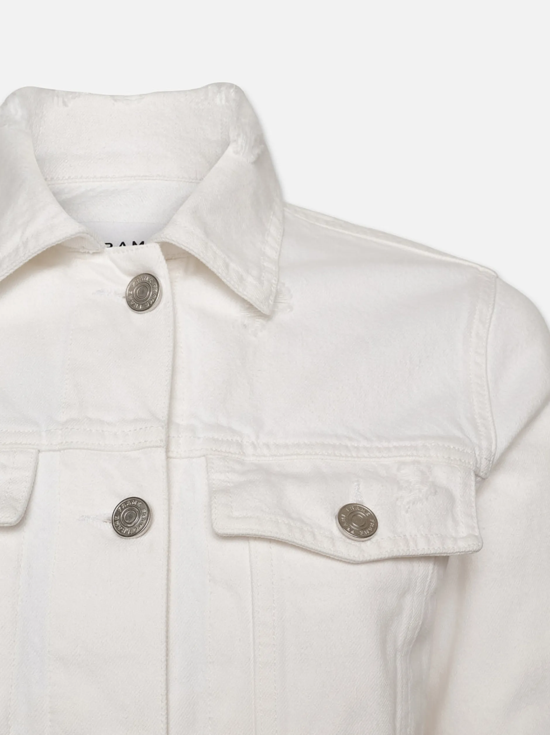 FRAME Le Vintage Jacket in White Rips<Women Jackets & Coats