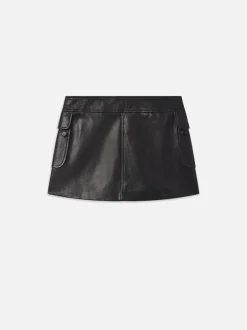 FRAME Leather Cargo Mini Skirt in<Women Leather & Suede|Skirts & Shorts