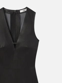 FRAME Leather Keyhole Dress in<Women Leather & Suede|Dresses & Jumpsuits