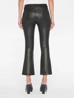 FRAME Leather Le Crop Mini Boot in Washed Black<Women Leather & Suede|Pants