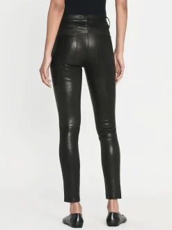 FRAME Leather Le High Skinny in Washed Black<Women Leather & Suede|Pants