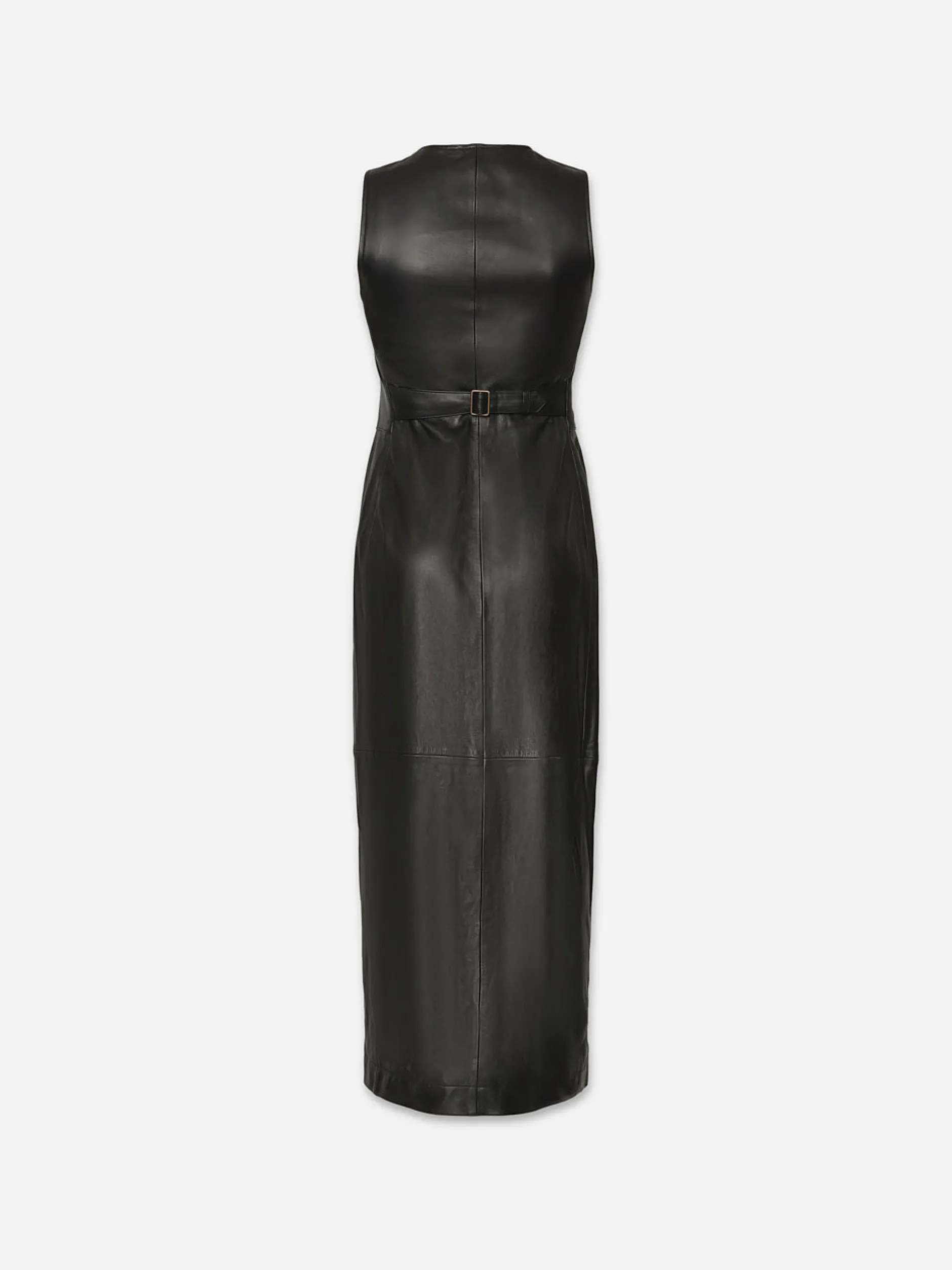 FRAME Leather Midi Vest Dress in<Women Leather & Suede|Jackets & Coats