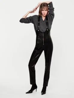FRAME Leather Overall in<Women Leather & Suede|Dresses & Jumpsuits