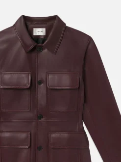 FRAME Leather Safari Jacket in<Women Leather & Suede|Jackets & Coats
