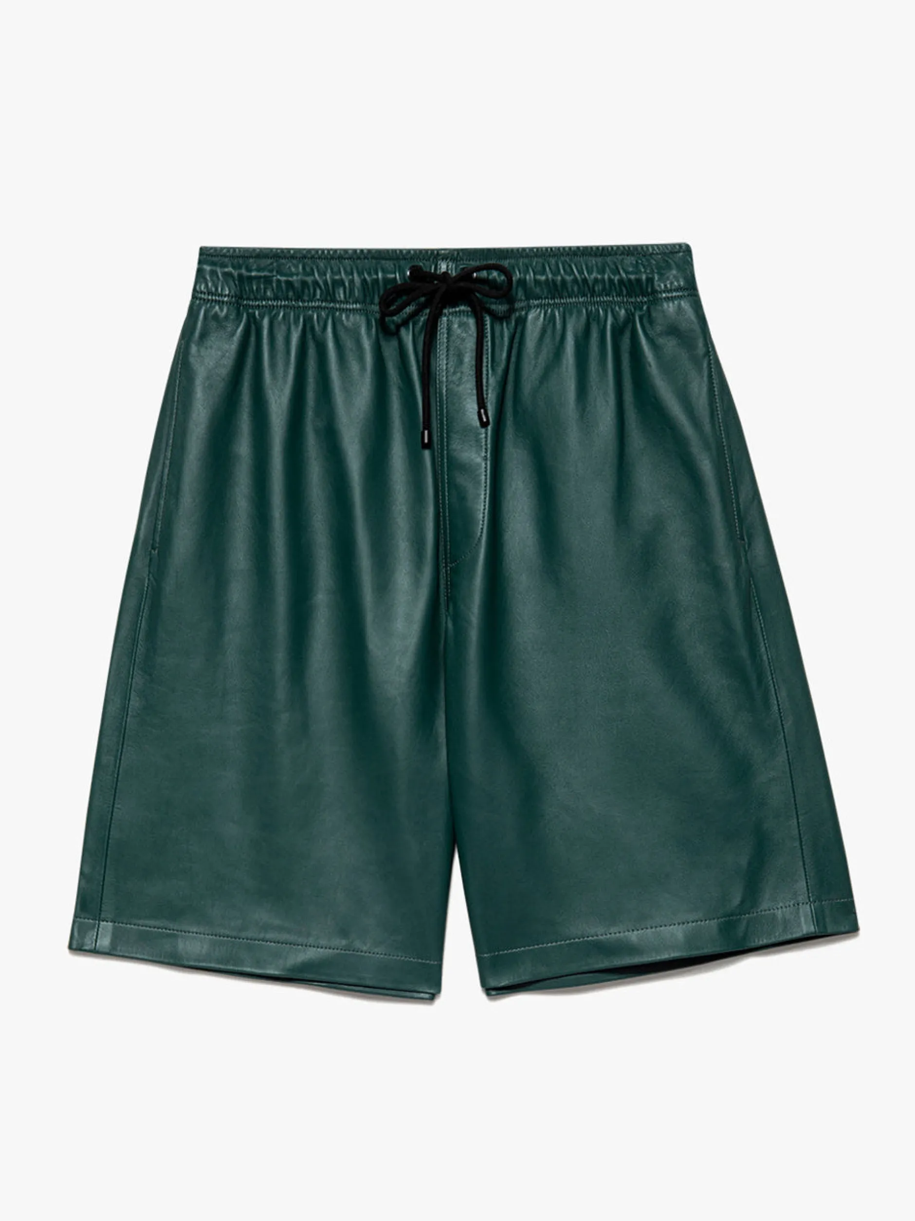 FRAME Leather Short in Dark Green< Pants & Shorts