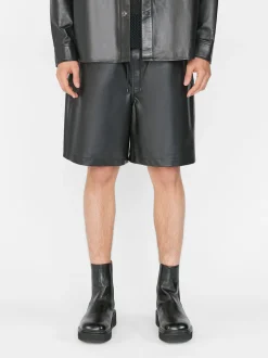 FRAME Leather Short in< Pants & Shorts