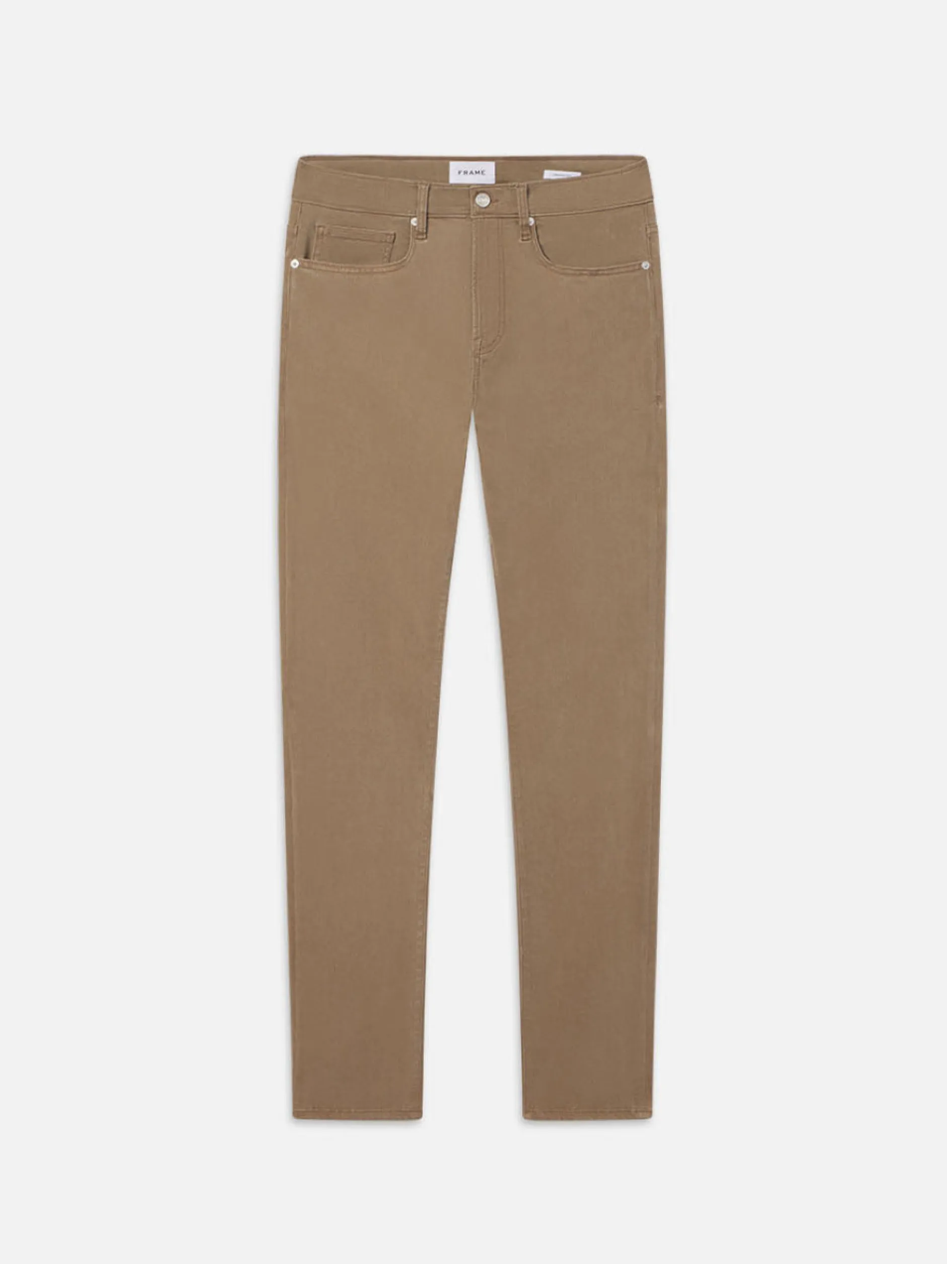 FRAME L'Homme Slim Brushed Twill in Dark Khaki< Slim|Pants & Shorts