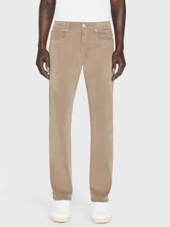 FRAME L'Homme Slim Brushed Twill in Dark Khaki< Slim|Pants & Shorts