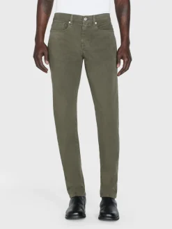 FRAME L'Homme Slim Brushed Twill in Dark Olive< Slim