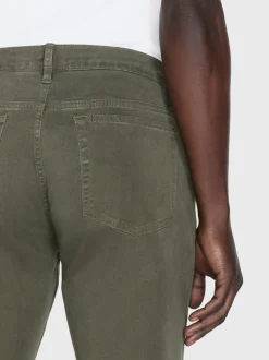 FRAME L'Homme Slim Brushed Twill in Dark Olive< Slim