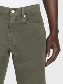 FRAME L'Homme Slim Brushed Twill in Dark Olive< Slim