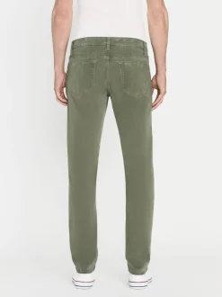 FRAME L'Homme Slim Brushed Twill in Washed Military< Slim|Pants & Shorts