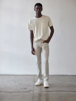 FRAME L'Homme Slim Brushed Twill in Milk Beige< Slim|Pants & Shorts