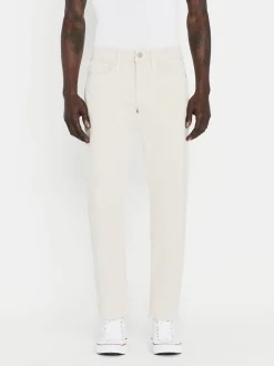 FRAME L'Homme Slim Brushed Twill in Milk Beige< Slim|Pants & Shorts