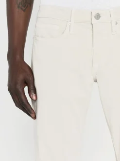 FRAME L'Homme Slim Brushed Twill in Milk Beige< Slim|Pants & Shorts