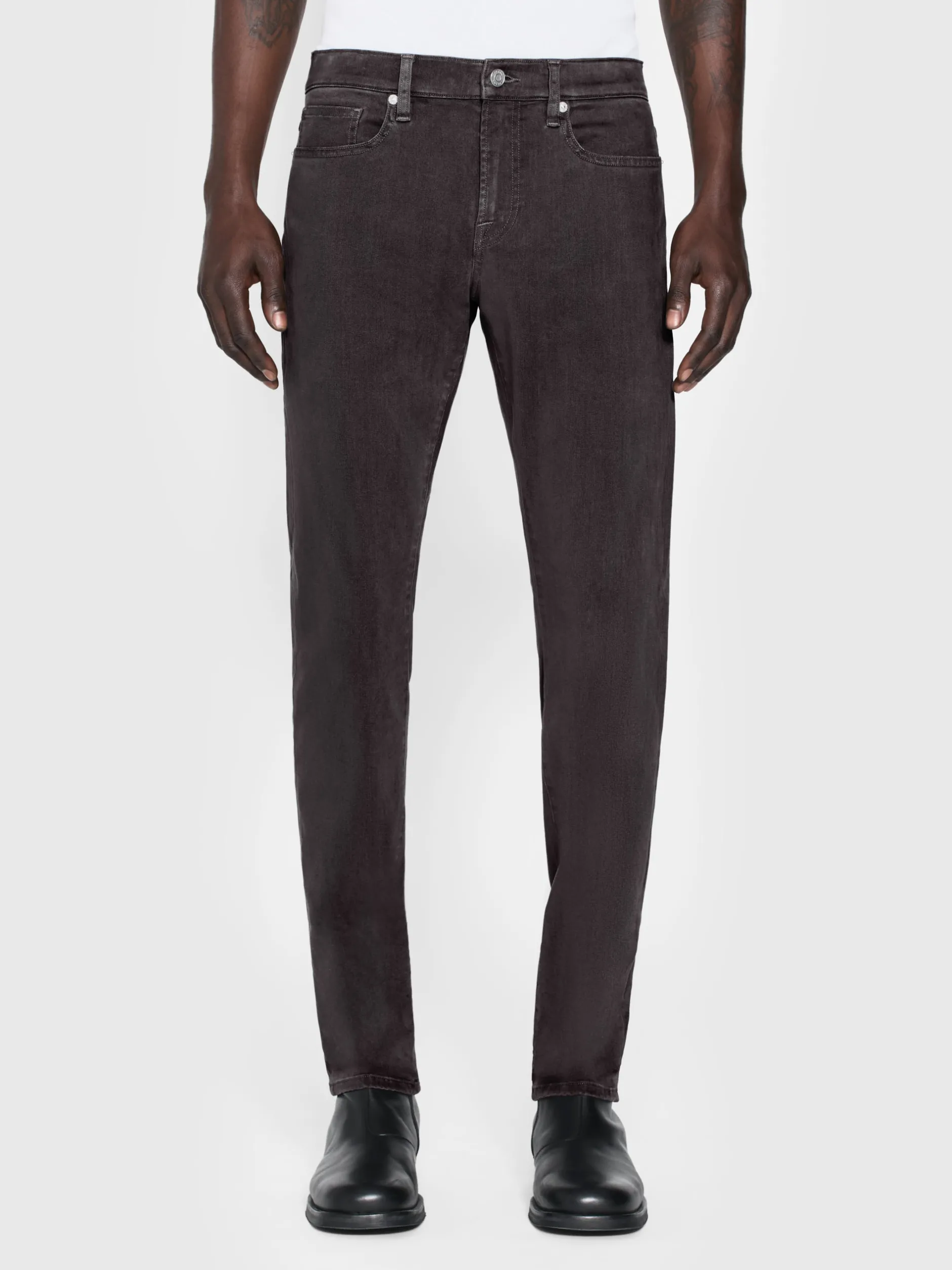 FRAME L'Homme Slim Brushed Twill in Slate Gray< Slim