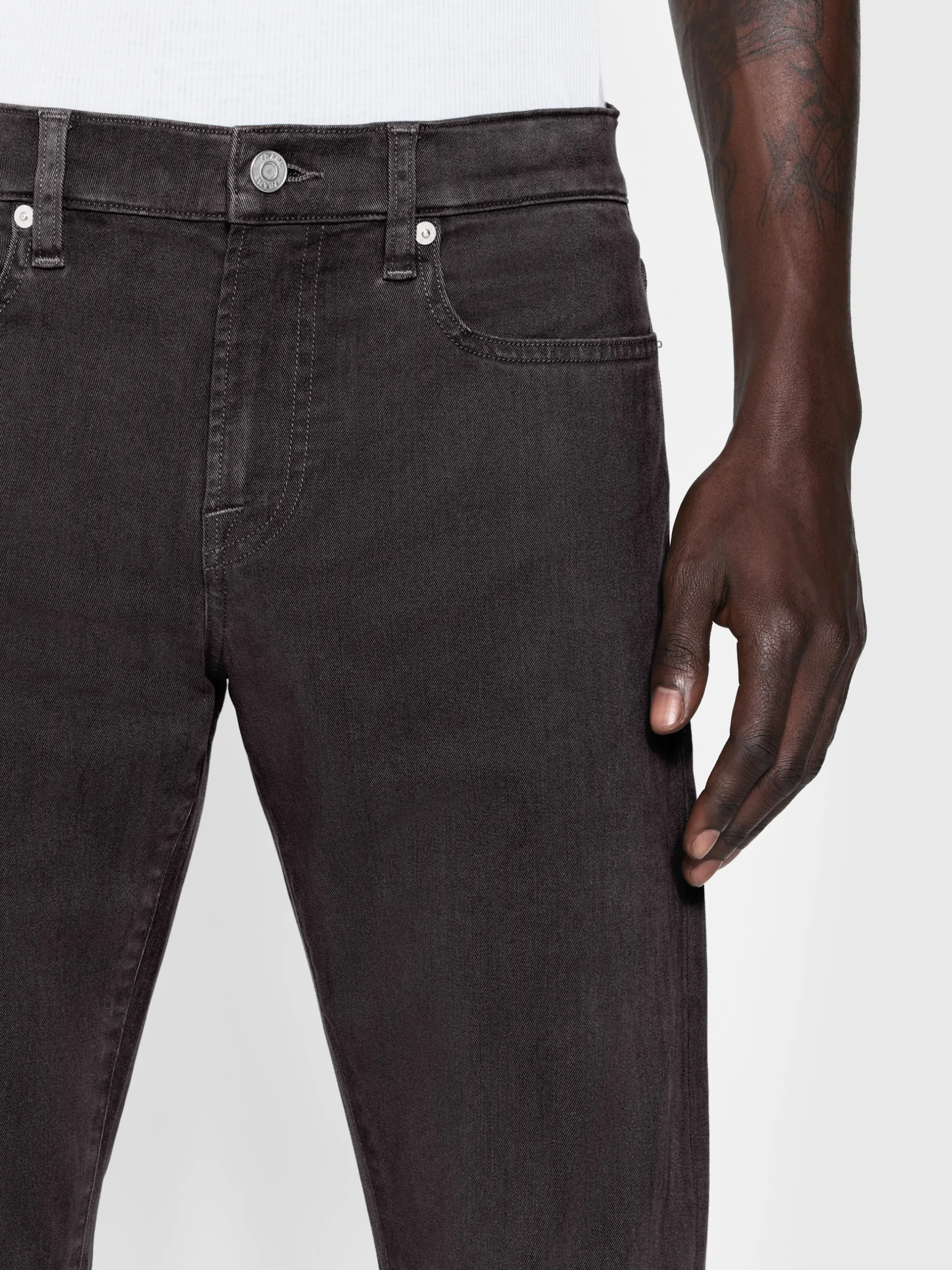 FRAME L'Homme Slim Brushed Twill in Slate Gray< Slim