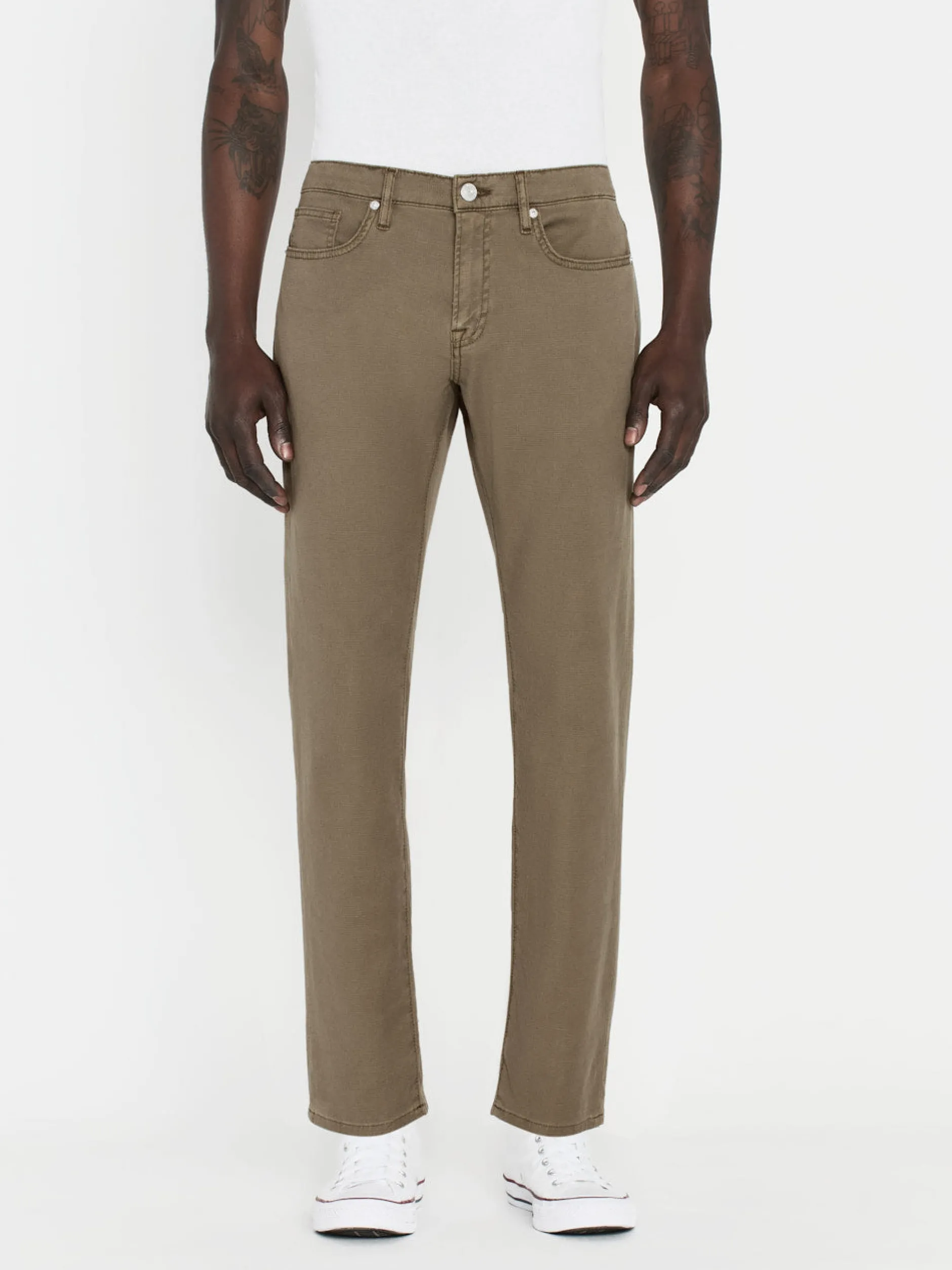 FRAME L'Homme Slim Lightweight Twill in Garage Dry Sage< Slim