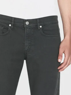 FRAME L'Homme Slim Twill in Dark Charcoal< Slim|Pants & Shorts