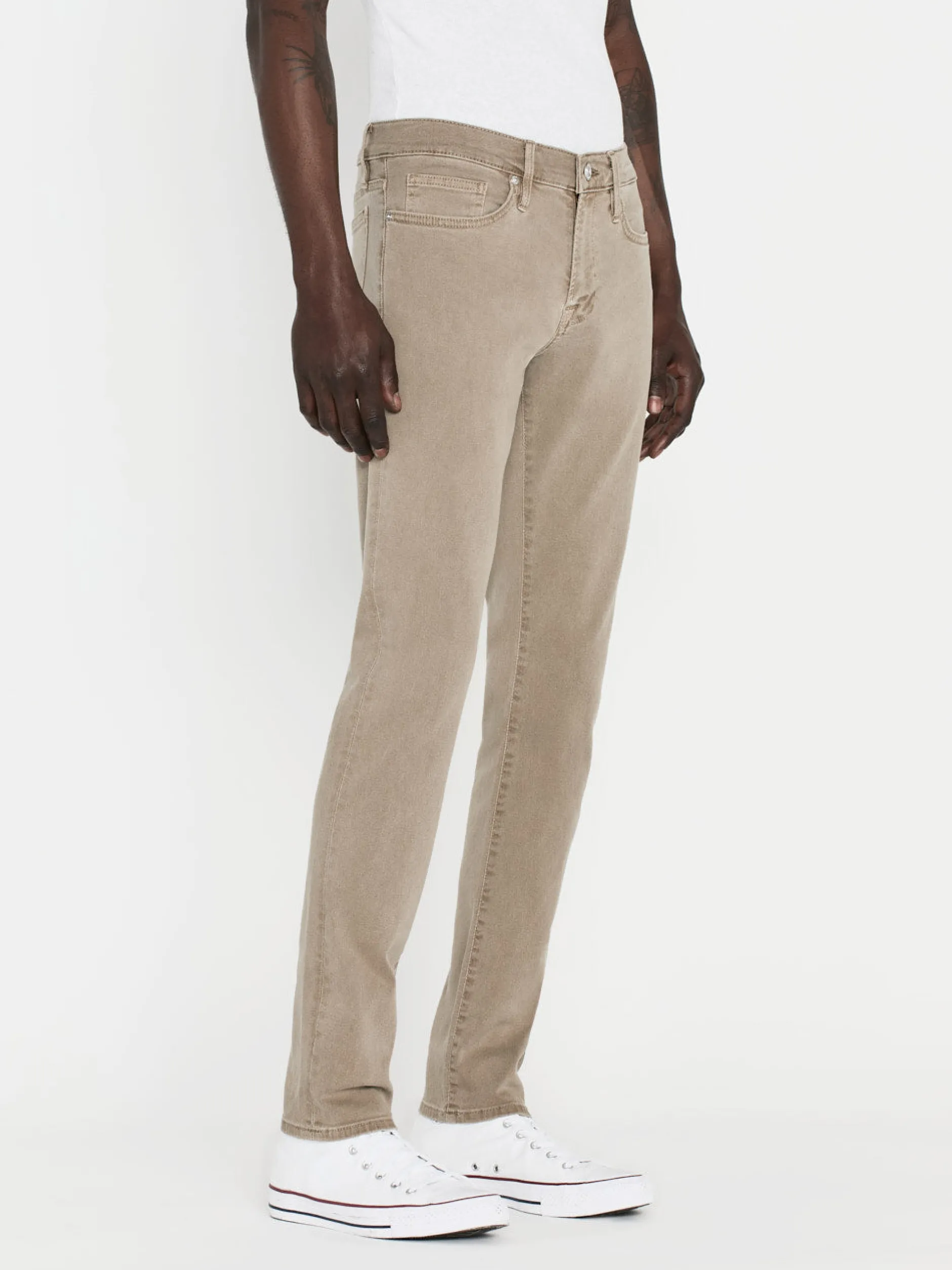 FRAME L'Homme Slim Twill in Garage Grime< Slim|Pants & Shorts